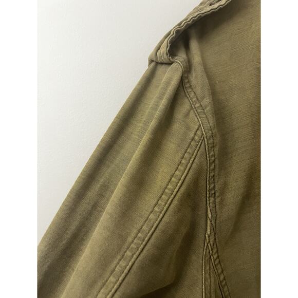 FREE PEOPLE Not Your Brother's Surplus Jacket in Distressed Army Green Sz L Gorp - Picture 12 of 14